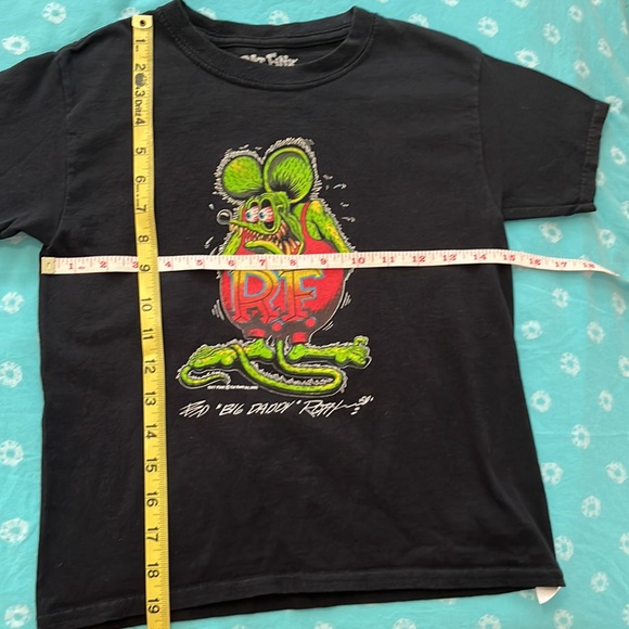 Ed “Big Daddy” Roth RAT FINK Kids XS Black Cotton Short Sleeve Crew Neck Tee - Picture 6 of 8